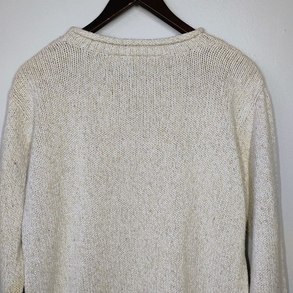 Vintage Crazy Horse Maine State Pine Tree Sweater Fisherman Knit Large Roll Neck - Picture 6 of 13